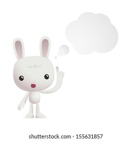 bunny in various poses for use in advertising, presentations, brochures, blogs, documents and forms, etc.