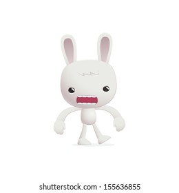 bunny in various poses for use in advertising, presentations, brochures, blogs, documents and forms, etc.