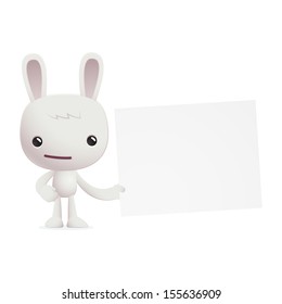 bunny in various poses for use in advertising, presentations, brochures, blogs, documents and forms, etc.