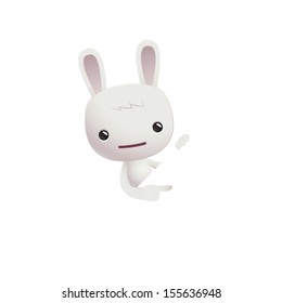 bunny in various poses for use in advertising, presentations, brochures, blogs, documents and forms, etc.