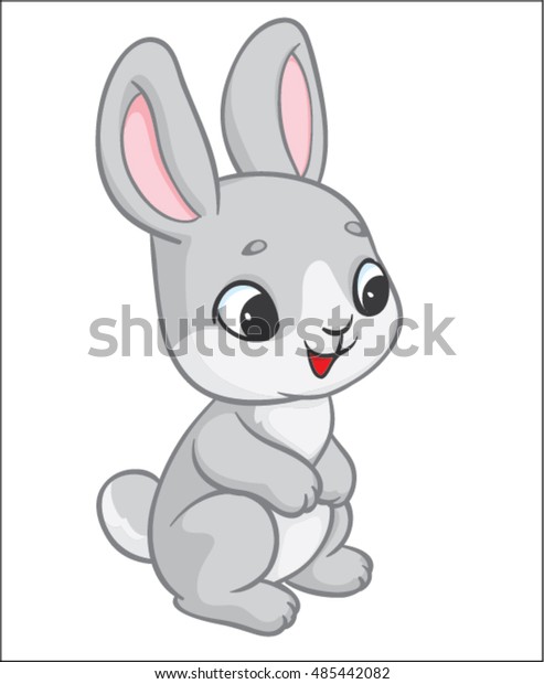 Bunny Vector Cartoon Illustration On White Stock Vector Royalty Free Shutterstock