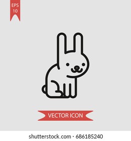 Bunny vector icon, illustration symbol