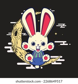 bunny vector illustration for chinese event
