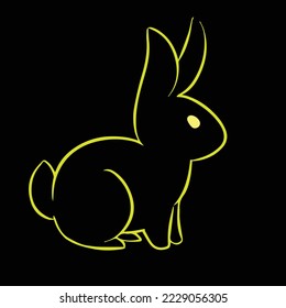 Bunny Vector illustration. Cute Rabbit logo isolated