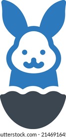 bunny Vector illustration on a transparent background. Premium quality symbols. Glyphs  vector icon for concept and graphic design.