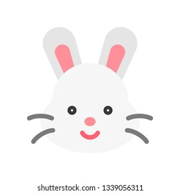 Bunny vector, Isolated Easter flat design icon