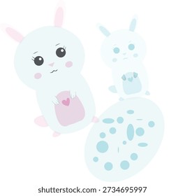 Bunny vector logo design illustration.