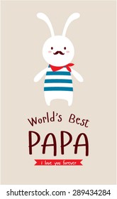 bunny world's best papa