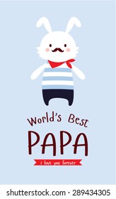 bunny world's best papa