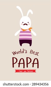 bunny world's best papa