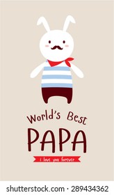 bunny world's best papa