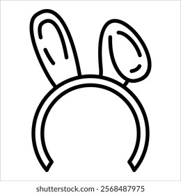 Bunnyearsheadband Icon Element For Design
