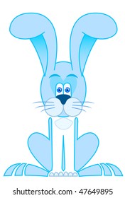 The bunny's portret. A vector. Without mesh.