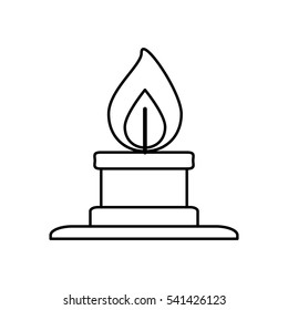 Bunsen burner flame icon vector illustration graphic design