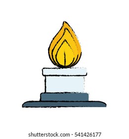 Bunsen burner flame icon vector illustration graphic design