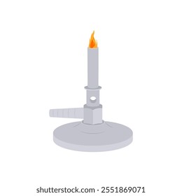 Bunsen Burner Flat Icon, Vector illustration