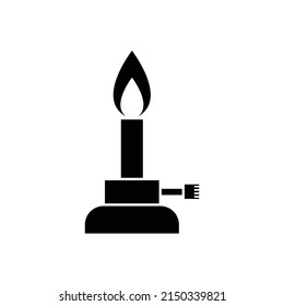 Bunsen burner icon design isolated on white background