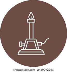 Bunsen Burner Icon Design For Personal And Commercial Use