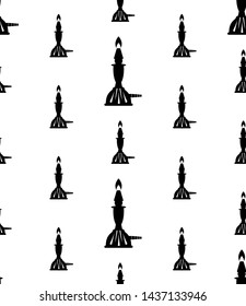 Bunsen Burner Icon,Laboratory Burner Seamless Pattern Vector Art Illustration