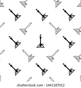 Bunsen Burner Icon,Laboratory Burner Seamless Pattern Vector Art Illustration