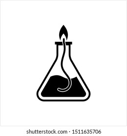 Bunsen Burner Icon,Laboratory Burner, Vector Art Illustration