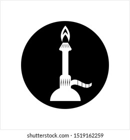 Bunsen Burner Icon,Laboratory Burner, Vector Art Illustration