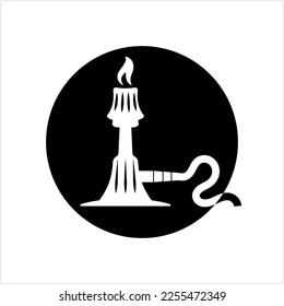 Bunsen Burner Icon, Laboratory Burner, Vektorgrafik