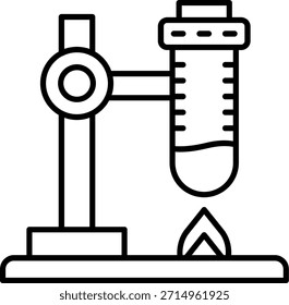 Bunsen Burner Line vetor Ícone Design