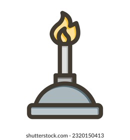 Los Colores De La Línea Gruesa De Burner Bunsen Para Uso Personal Y Comercial.
