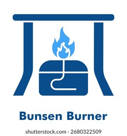 Bunsen Burner Two Colour Icon Vector Illustration