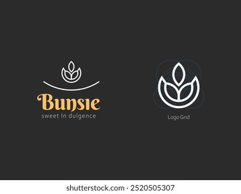 ideia do conceito de design do logotipo da Bunsie