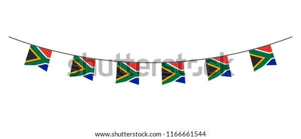 Bunting Decoration Colors South Africa Flag Royalty Free Stock Image