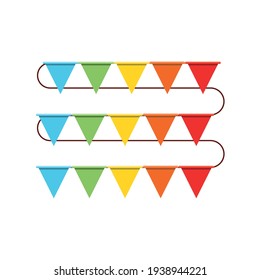 bunting decoration festive design isolated