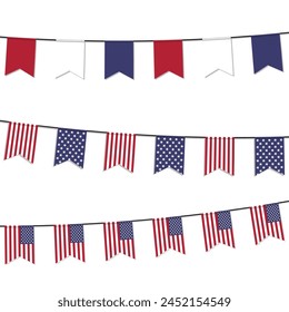 Bunting decoration independence United States of America