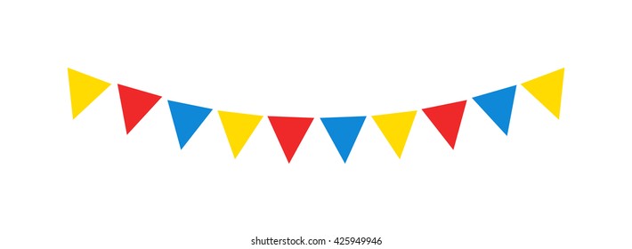 Bunting festive flags and garland festive flags set