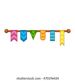 Bunting festive flags and garland festive flags set