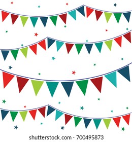 Bunting flag with colorful