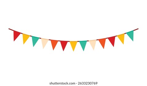 bunting flag garland banner festive vector design template