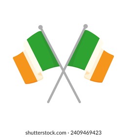 Bunting flag of Ireland Elements for St. Patrick's Day decorations