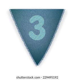 Bunting flag number 3 - eps 10 vector illustration