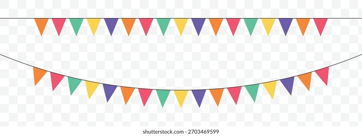 Bandeiras de Bunting Decoração. eps 10