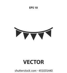 bunting flags icon