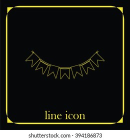 Bunting flat icon.