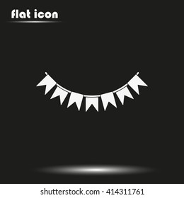 Bunting flat icon.