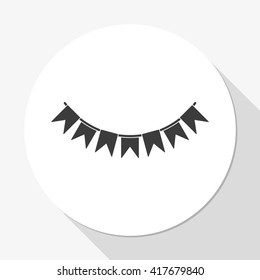 Bunting flat icon.