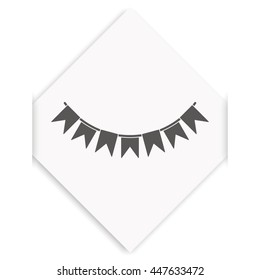 Bunting flat icon.