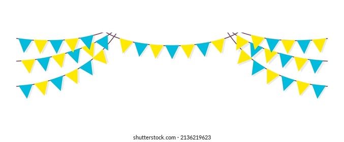 Bunting garland (pennant flags) decoration illustration