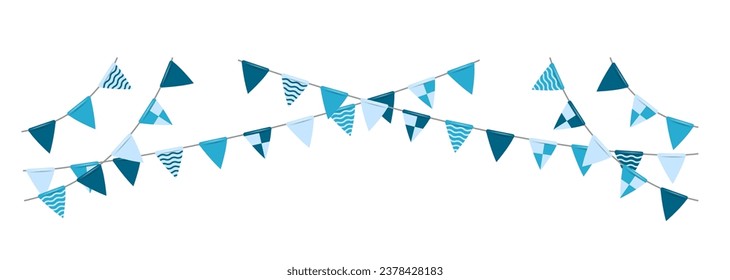 Bunting garland (pennant flags) decoration illustration