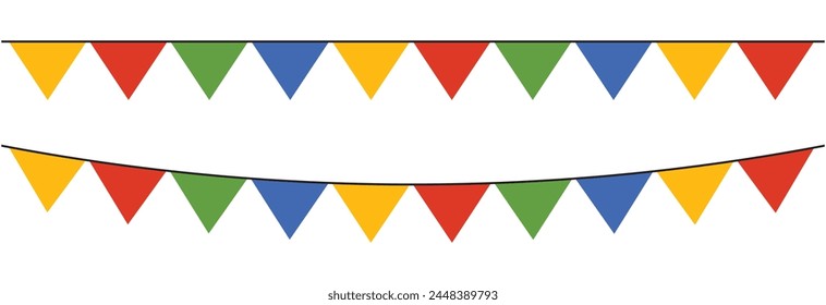 Bunting garland (pennant flags) decoration illustration eps10