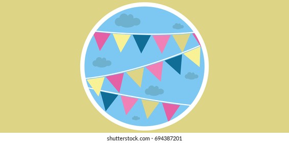 Bunting Graphic Vector Icon